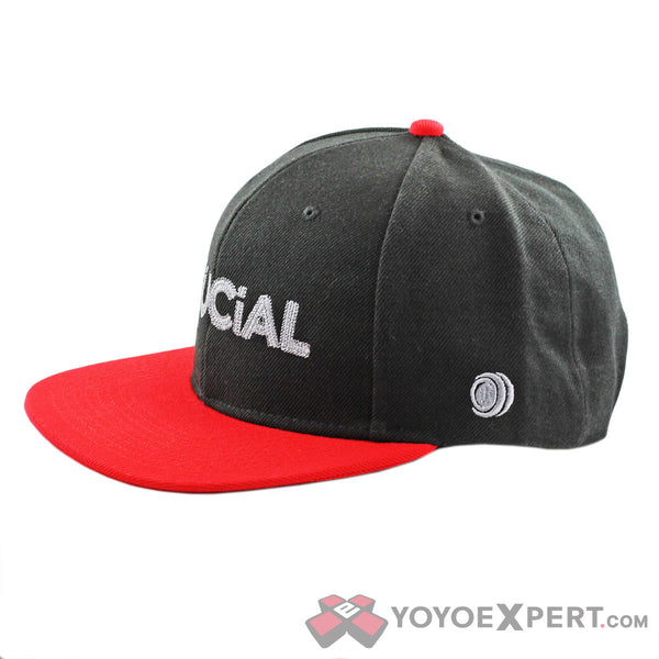 Crucial Red Brim Snap Back-2